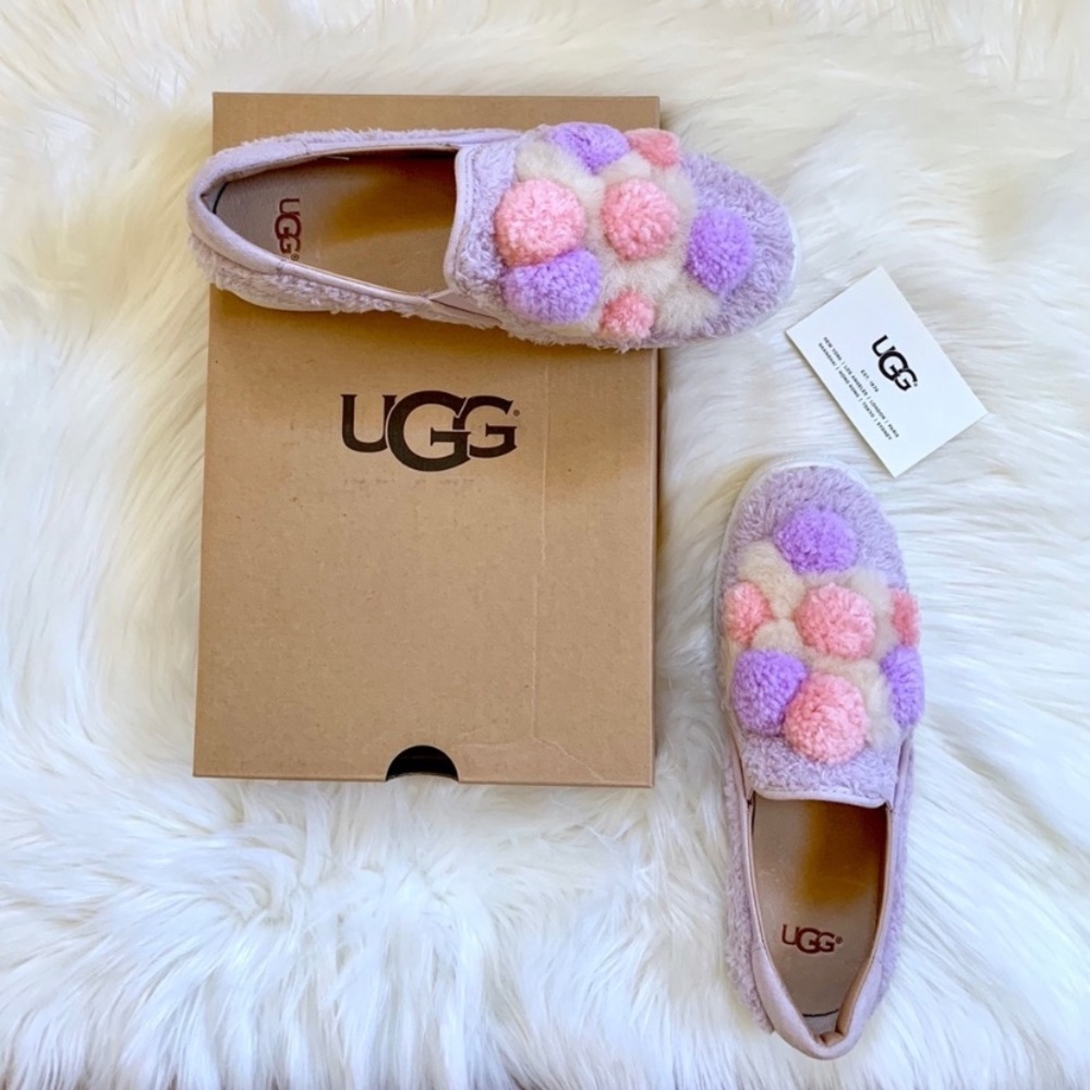 UGG Ricci Plush Pompom Slip-On Sneakers - Picture 2 of 8